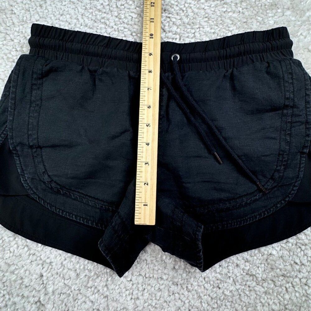 Athleta Beachside Bali Linen Shorts Black - Picture 7 of 9